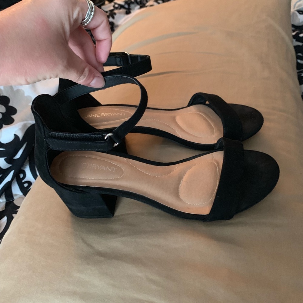 Lane Bryant low black heels